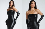 Janhvi Kapoor is a sight to behold in black leather dress, See pics